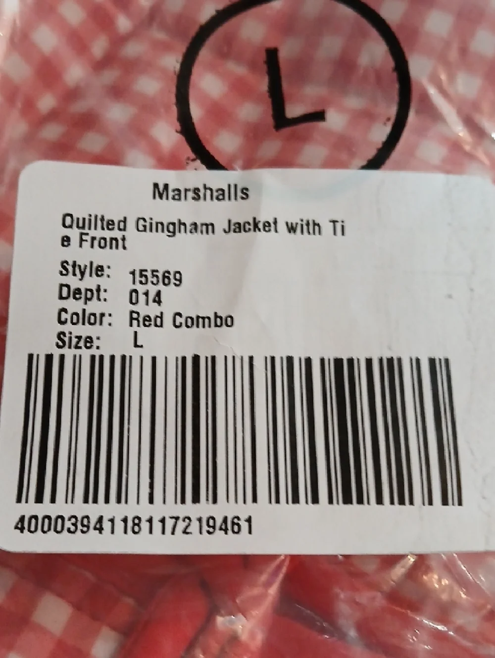 Stoosh Red and White Gingham Tie-Front Quilted Vest - Picture 8 of 10